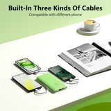 Cargador portátil de 10000 mAh con cables integrados y enchufe de p...