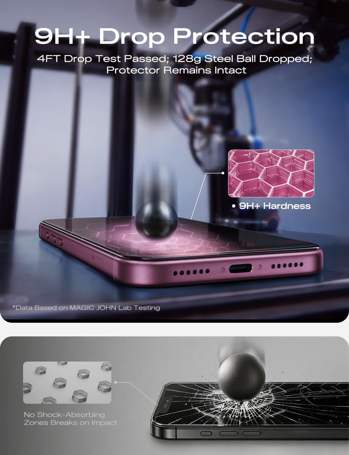 MAGIC JOHN Paquete de 3 protectores de pantalla de privacidad para iPhone