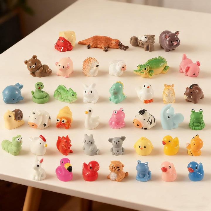 Ammerpea 60 piezas de mini figuras de animales de resina