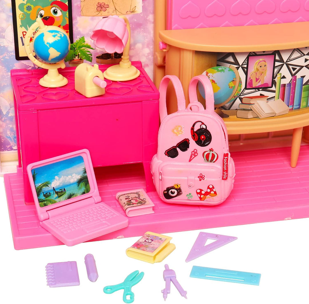 ENOCHT 19 piezas de muñeca niña accesorios escolares