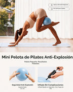 Juego de anillos de pilates – Círculo mágico de 14 pulgadas (38 libras de resistencia), bola de pilates de 9.8 pulgadas, 5 bandas de resistencia y guía de ejercicios incluida para entrenamientos