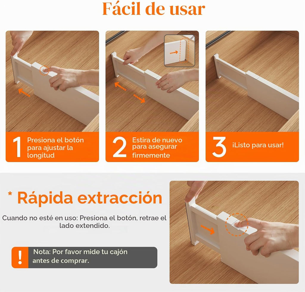 Lifewit Divisores de Cajón Taller de 5 pulgadas, Organizadores de Cajón Profundo Ajustables