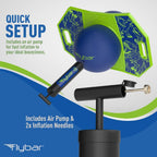 Flybar Pogo - Pelota de truco para niños, tabla de rebote de equilibrio con cubierta antideslizante, bomba incluida, juguetes para interiores y exteriores para niños y niñas, forma divertida de