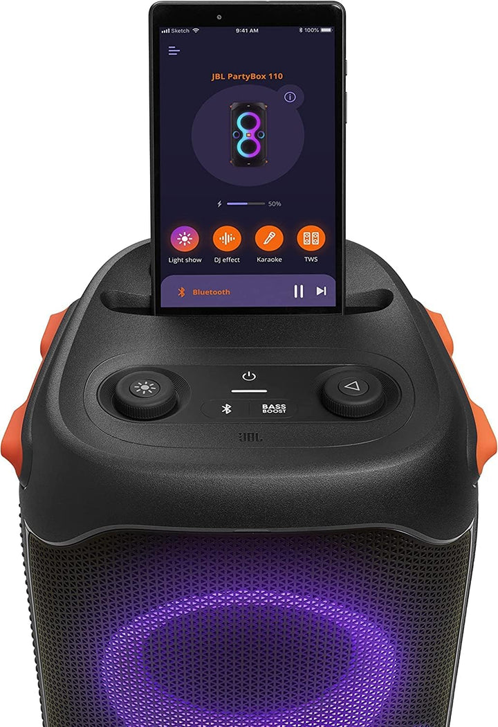 JBL PartyBox 110 - Altavoz portátil para fiestas con luces integrad...