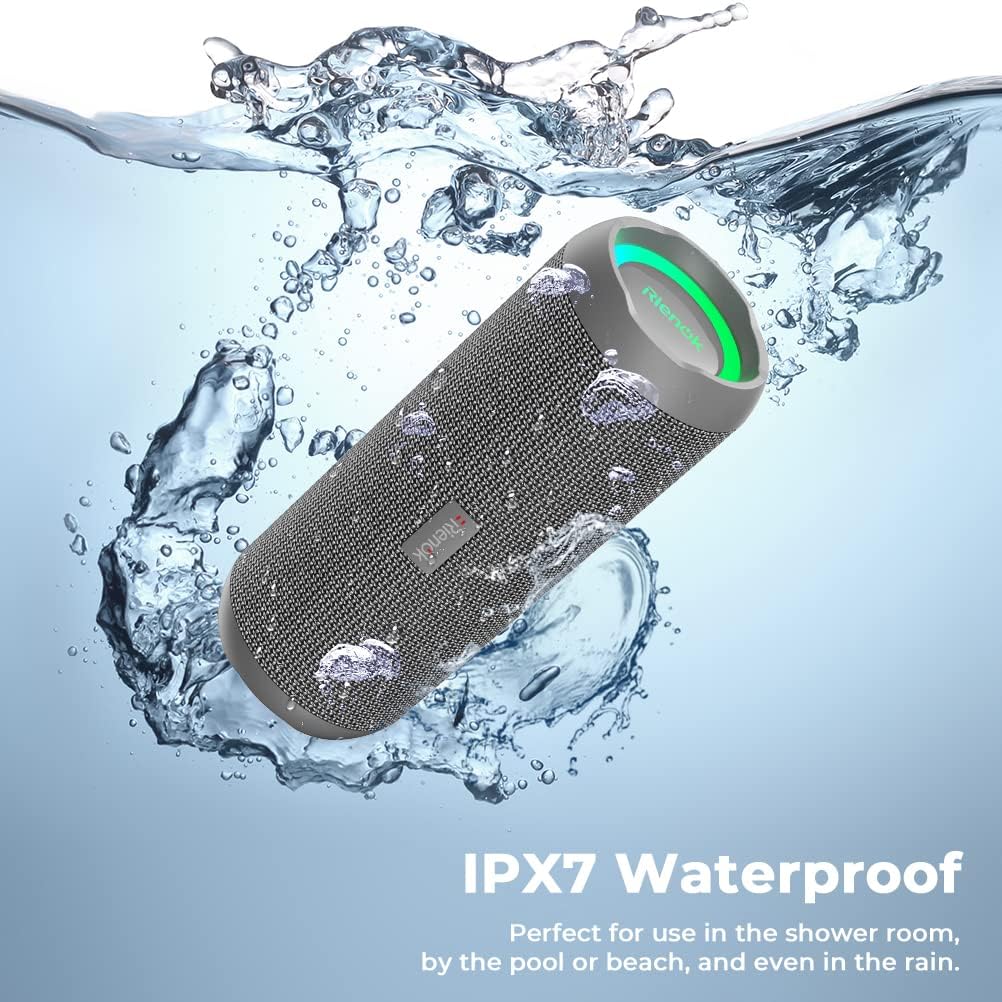 RIENOK - Bocina Bluetooth 30W portátil con emparejamiento dual, son...