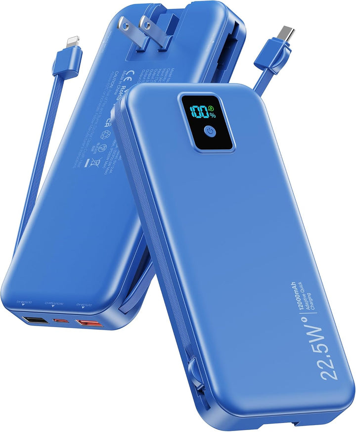 Cargador portátil, cargador de batería de carga rápida de 12000 mAh...