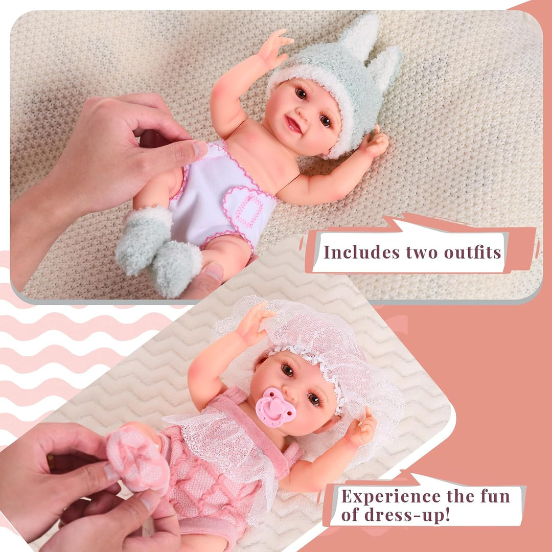 BABESIDE Juego de 9 muñecas de bebé, 12 pulgadas, linda muñeca real...