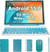 Tablet 2 en 1 con funda para teclado y ratón, tableta de 10 pulgada...