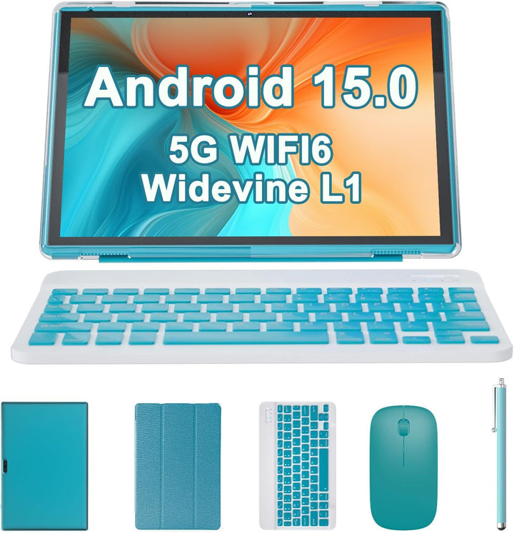 Tablet 2 en 1 con funda para teclado y ratón, tableta de 10 pulgada...
