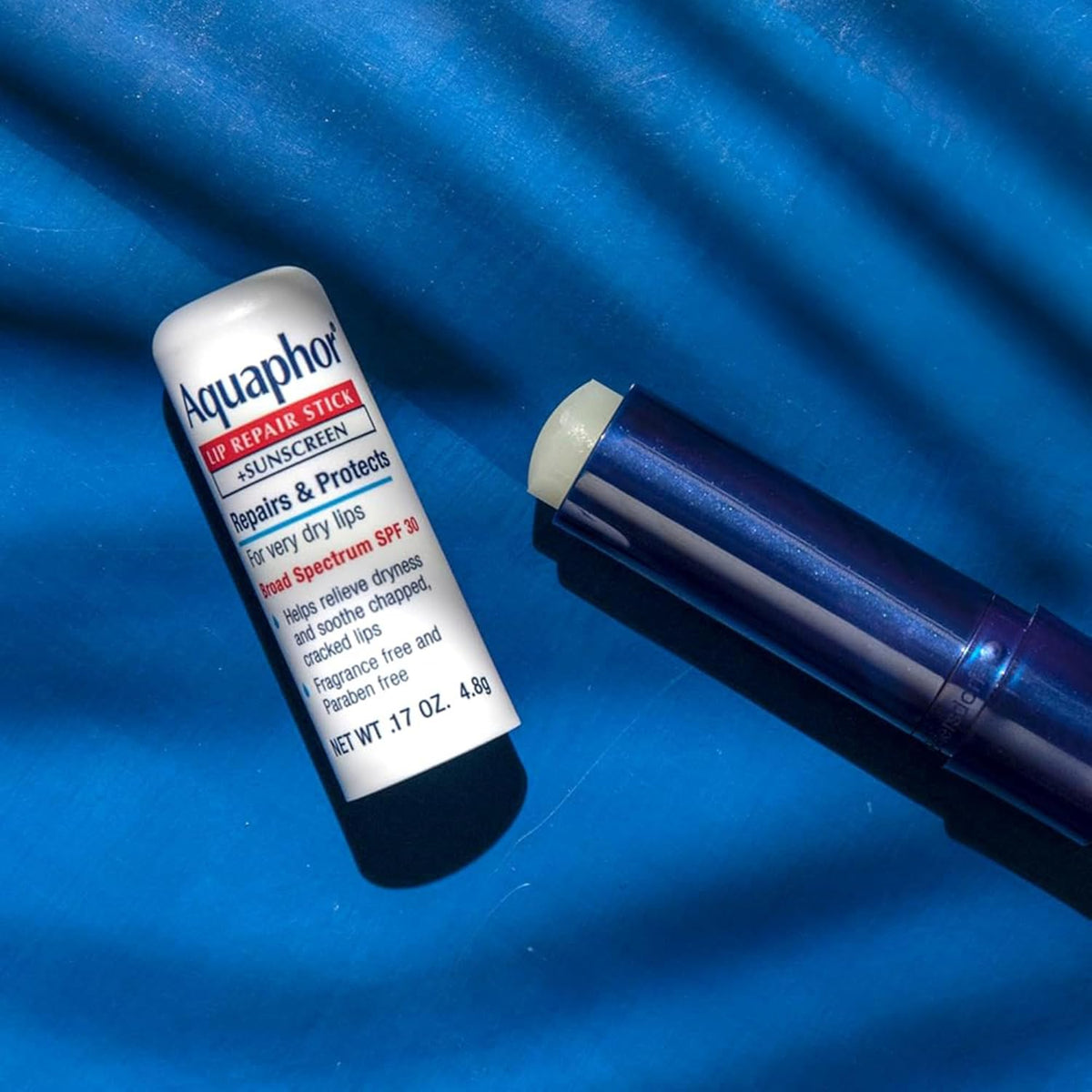Aquaphor Barra de reparación y protección de labios con protector s...