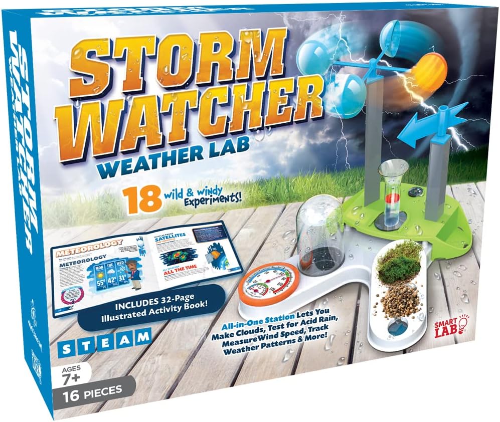 SMARTLAB Laboratorio meteorológico Toys Storm Watcher con 18 experimentos salvajes y ventosos