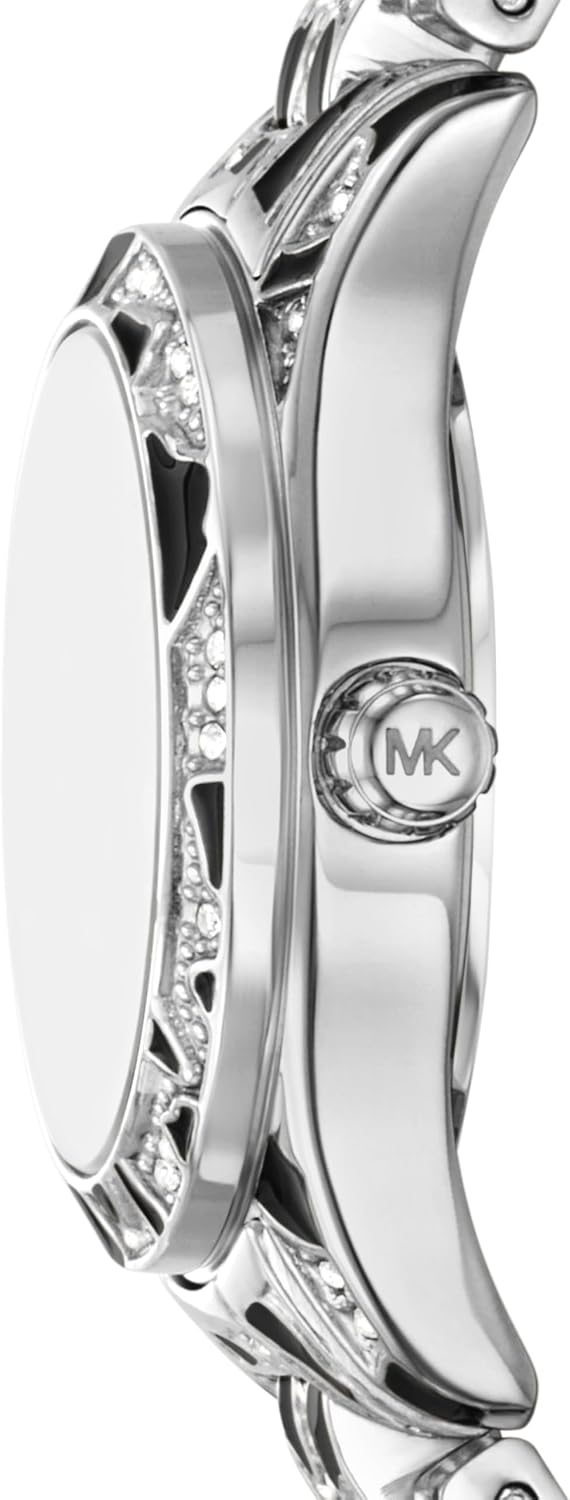Reloj para mujer Michael Kors Lexington de tres manecillas con estampado animal en acero inoxidable (Modelo: MK7640)