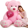 MaoGoLan - Oso de peluche gigante de 6 pies - Corazón rojo