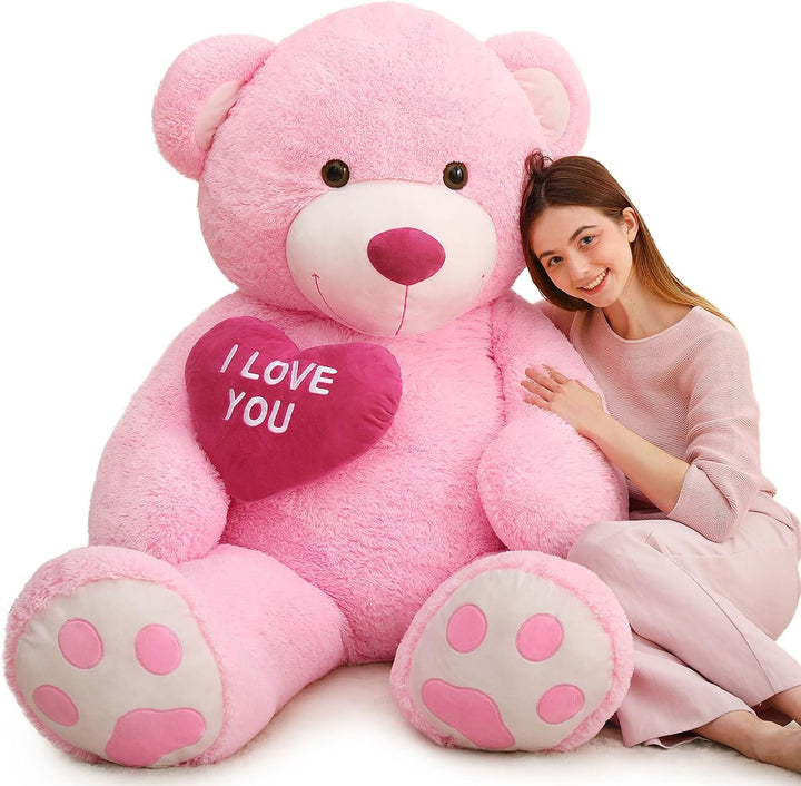 MaoGoLan - Oso de peluche gigante de 6 pies - Corazón rojo "Te...