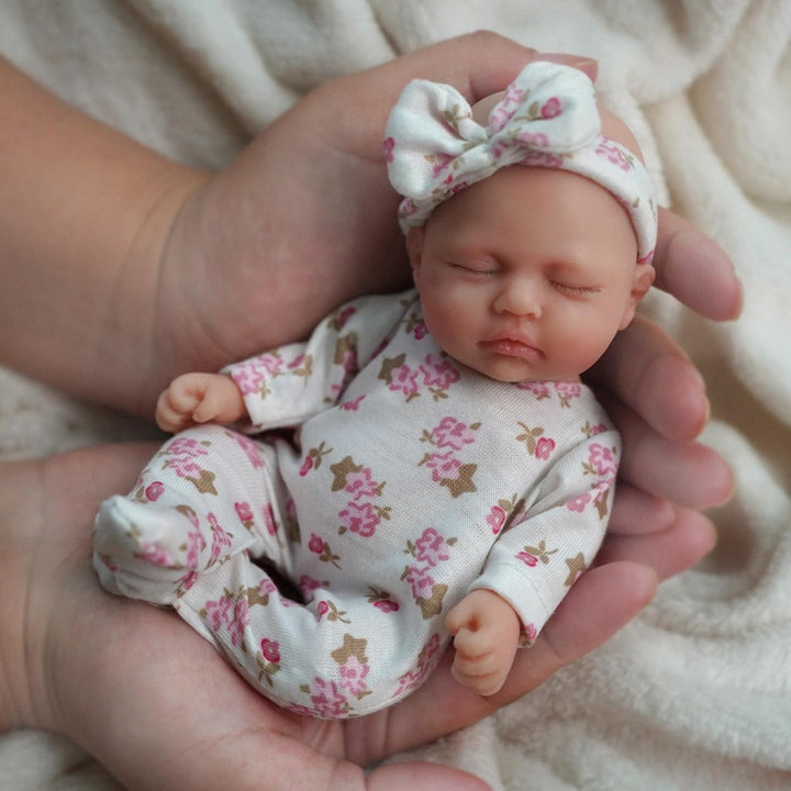 MYREBABY Muñeca Bebé Reborn de 7 Pulgadas, Muñeca de Silicona Niña...