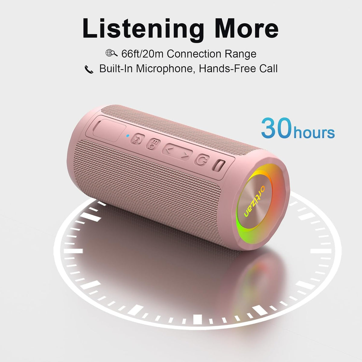 Ortizan Altavoz Bluetooth portátil inalámbrico, IPX7 impermeable, a...