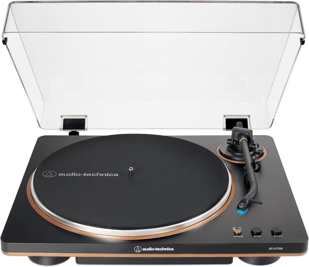 Audio-Technica AT-LP70X Tocadiscos Automático (Negro/Bronce)