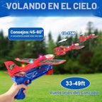 Paquete de 3 lanzadores de aviones de espuma de 12.6 pulgadas con 3 calcomanías de bricolaje, avión LED planeador, juguetes para niños y niñas de 4, 5, 6, 7, 8, 9, 10, 11, 12 años
