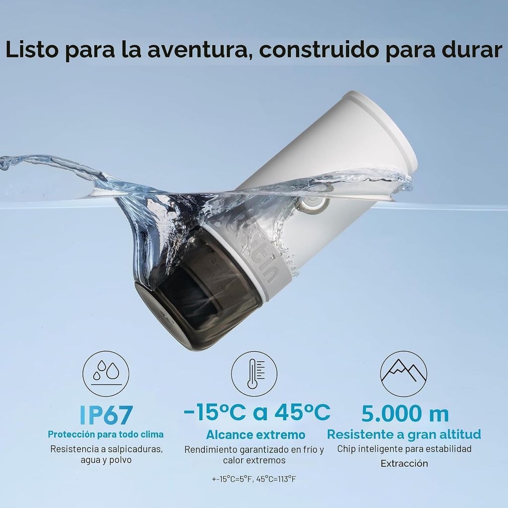 OutIn Mino con Fino, máquina de café eléctrico portátil con molinillo de café eléctrico portátil (café y marrón)