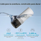 OutIn Mino con Fino, máquina de café eléctrico portátil con molinillo de café eléctrico portátil (café y marrón)