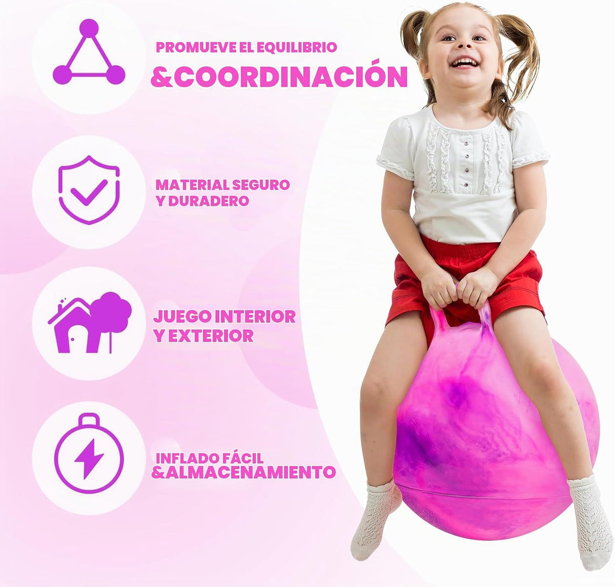 Upper Rider Paquete de 2 bolas de tolva para niños de 3 a 8 años, pelota