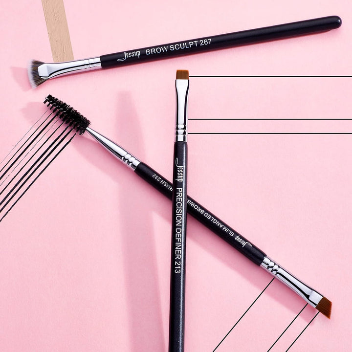 Jessup Juego de Brochas para Cejas de Maquillaje Profesional, Preci...