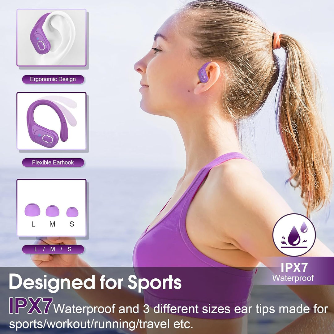 Aptkdoe Auriculares Inalámbricos 75hrs Bluetooth 5.4 Deporte, Auric...
