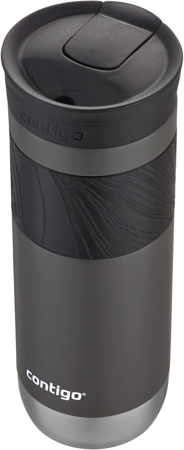 Contigo - Taza de viaje con aislamiento y con Snapseal (cierre por presión), 20 onzas fluidas, diseño saque, maíz azul, con asa