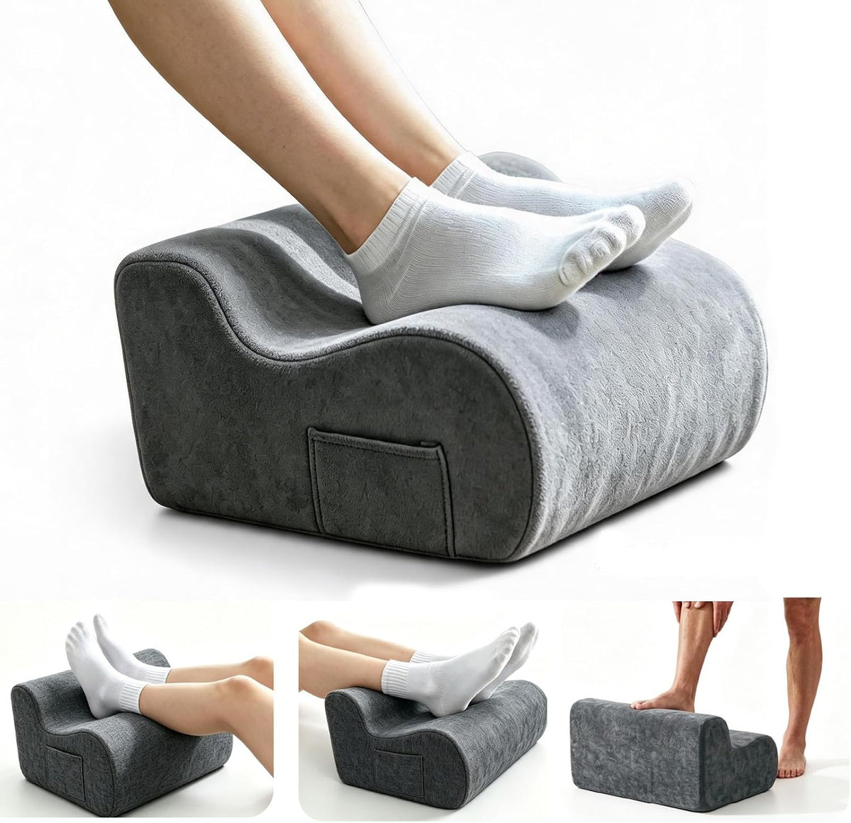 Lámpara Reposapiés para debajo del escritorio en el trabajo, se utiliza para apoyar los pies (negro, 001)