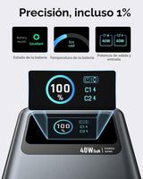 MOKiN Banco de energía 3 en 1, cargador portátil de 10000 mAh 40 W...