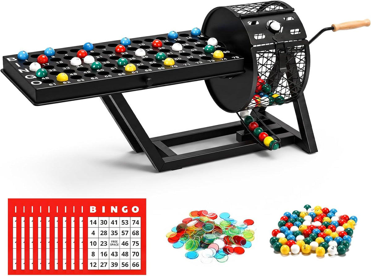 Juego de bingo profesional de lujo, juegos de bingo de mesa para adultos para grupos grandes, bolsa de almacenamiento para fiestas de adultos, noche de juegos, comunidad y familia