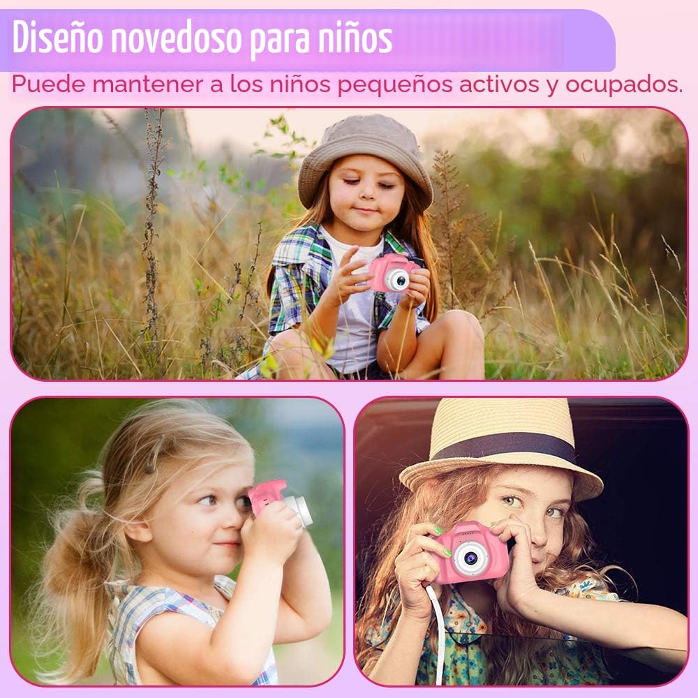 Seckton - Cámara de selfie mejorada para niños, regalos de cumpleañ...