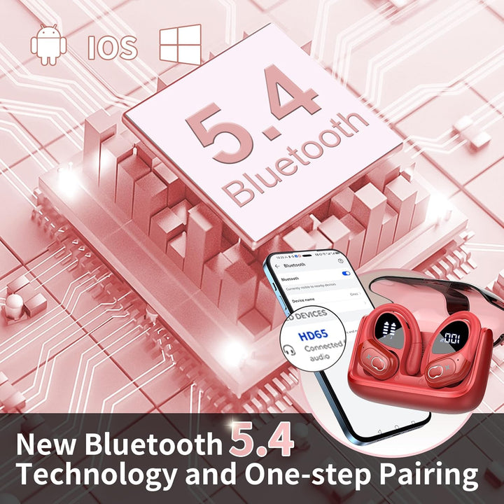 Aptkdoe Auriculares Inalámbricos 75hrs Bluetooth 5.4 Auriculares De...