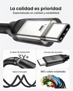 Silkland Cable de pantalla para monitor USB C de 6.6 pies [4K a 144 Hz/60 Hz 8K a 30 Hz], cable de video USB C 3.2 Gen 2x2, transferencia de datos de 20 Gbps, carga rápida PD de 240 W, compatible con