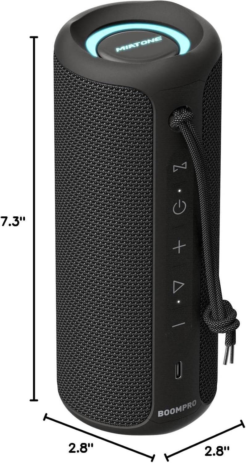 MIATONE Altavoces Bluetooth 36W TWS Altavoz portátil con sonido est...