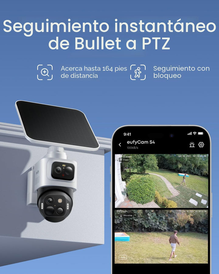 eufy Security eufyCam S4 kit de 2 cámaras, cámara de seguridad sola...