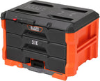 Klein Tools 54823MB MODbox Organizador de caja de herramientas de 3 cajones, almacenamiento de herramientas resistente, módulo apilable, capacidad de 50 libras