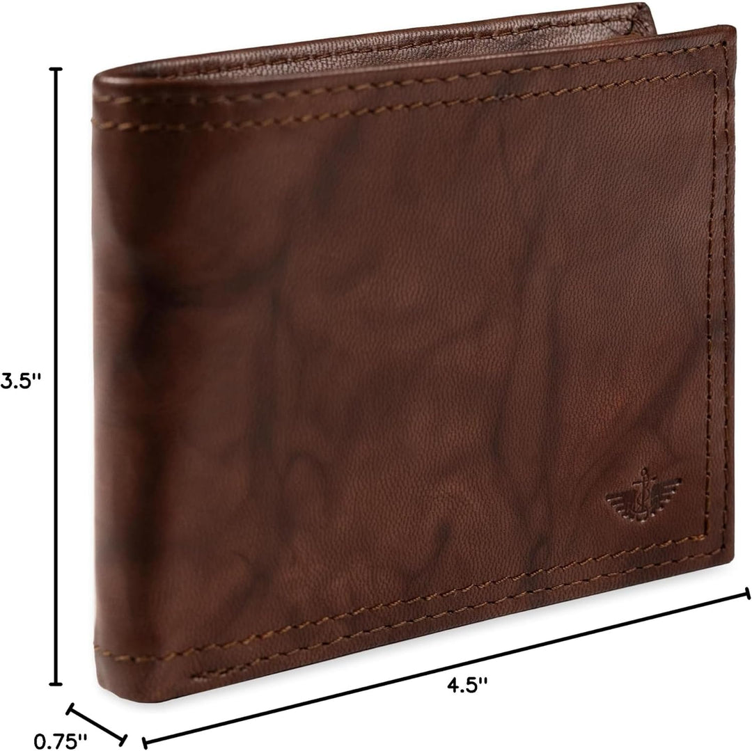 Dockers Mens piel Capacidad extra Slimfold Bifold Wallet