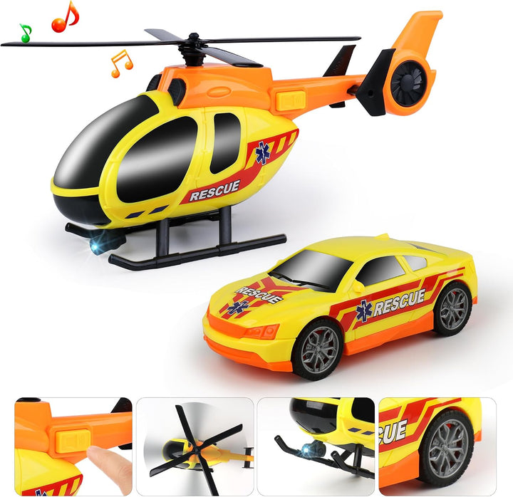 Dwi Dowellin Camión de remolque de juguete para niños, 25.6 pulgada...
