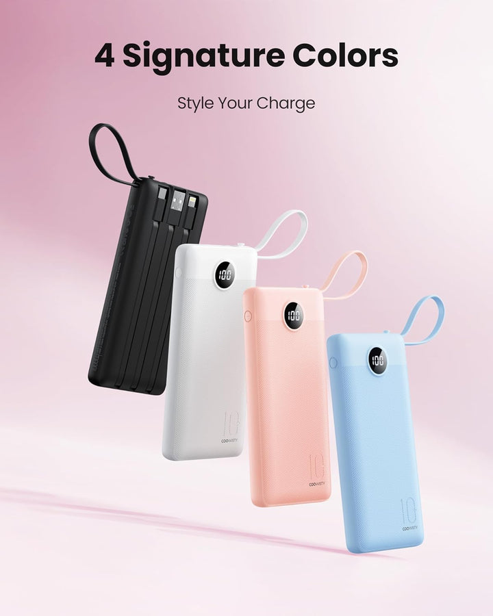 Coowisty Cargador de teléfono portátil, banco de energía delgado de...