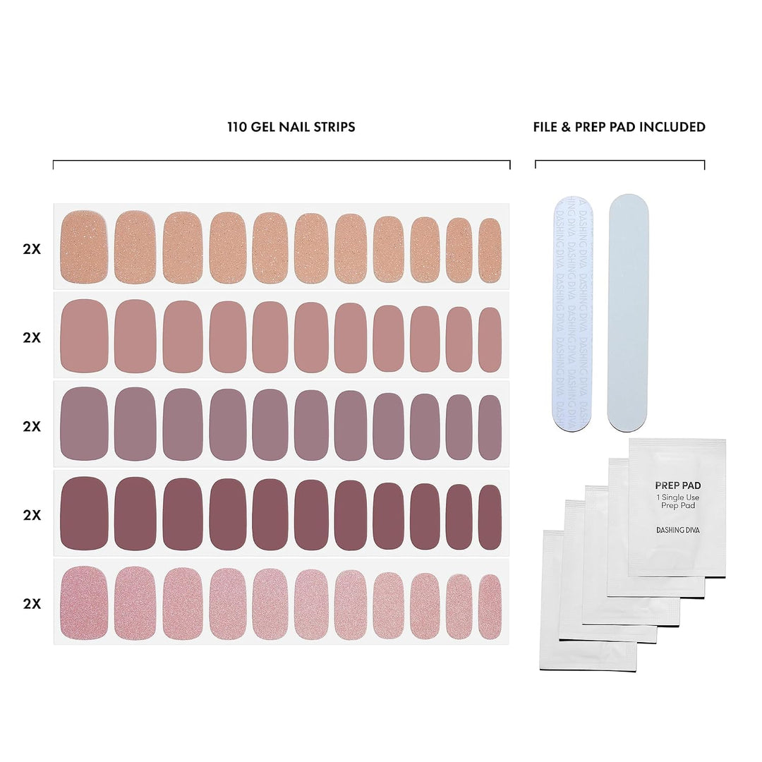 Dashing Diva - Kit de tiras de uñas de gel brillantes 5 en 1 - Lo m...
