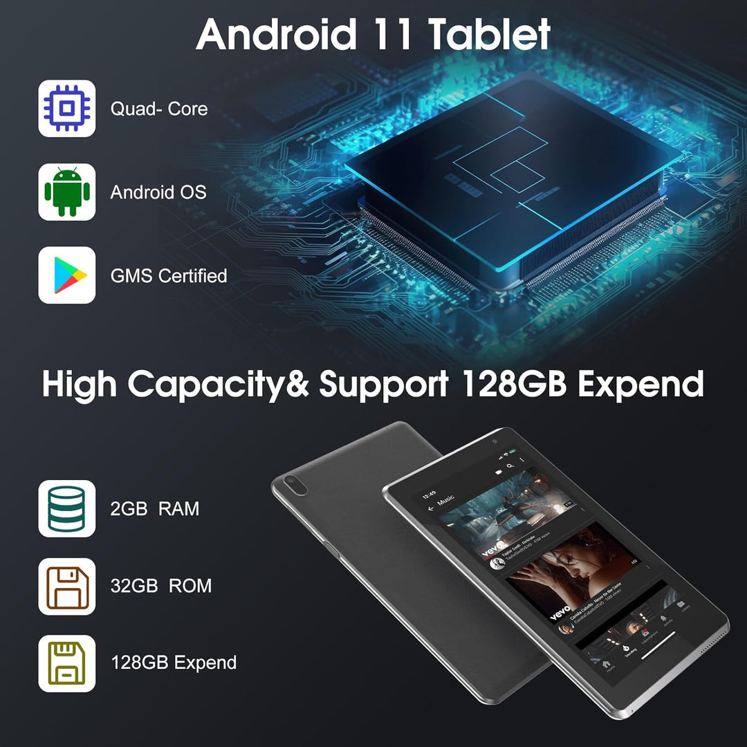 RUIQIAI Tablet de 7 pulgadas, Tablet Android con Estuche, 2GB+32GB+...