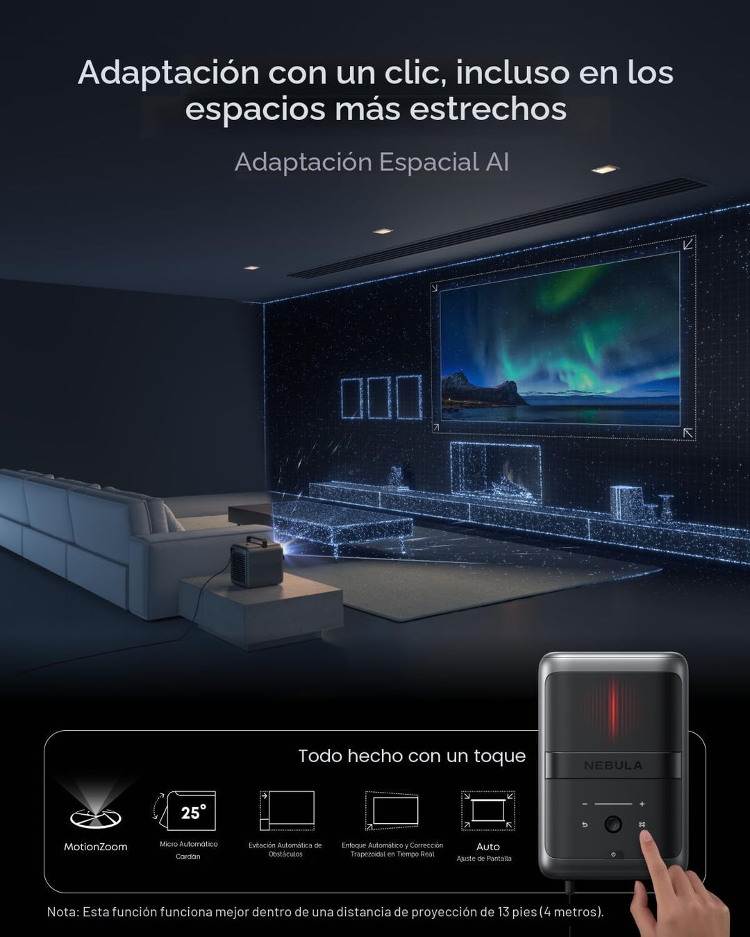 NEBULA Proyector láser 4K triple X1, Nebulamaster, 3500 lúmenes ANS...