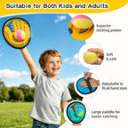 Juego de pelotas para lanzar y atrapar para niños, pelotas suaves adhesivas de béisbol para niños, para interiores y exteriores, patio, césped, camping, playa, juego para la familia, cumpleaños