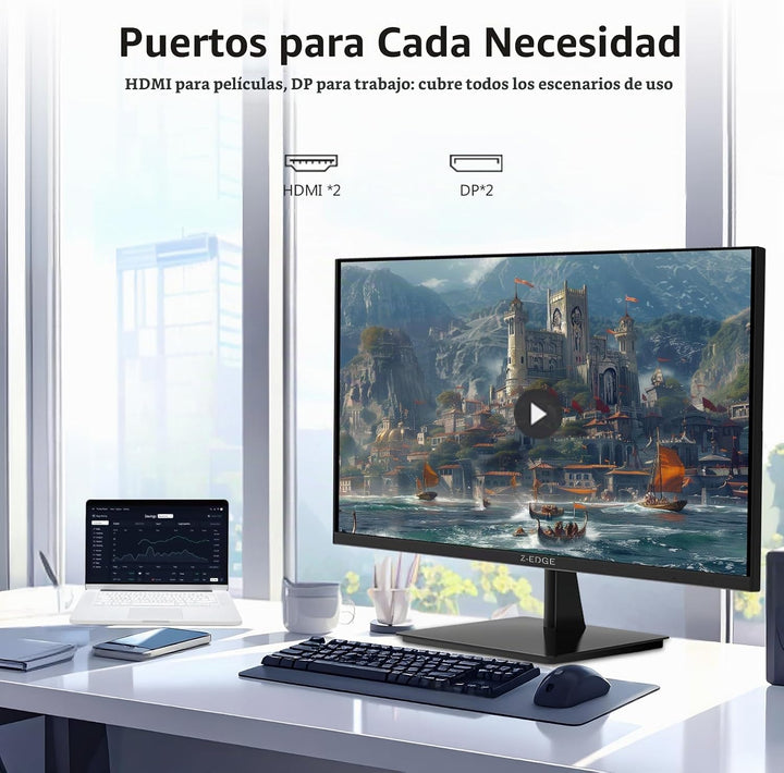 Z-Edge U27P4K - Monitor de 27 pulgadas 4K IPS Ultra HD 3840x2160, t...