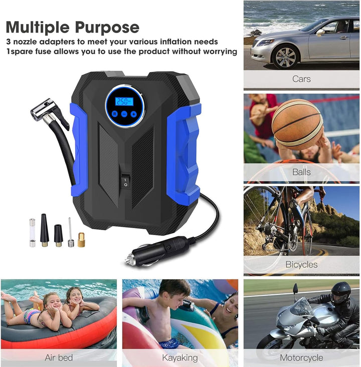 Compresor de aire digital para coche, bomba automática portátil, in...