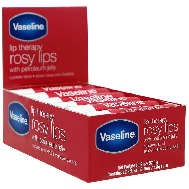 Vaseline Lip Rosy, nutrición de acción rápida, ideal para labios ag...