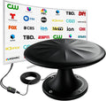 Antena de TV RV para cámper, antena de RV montada en el techo al aire libre, negro XL