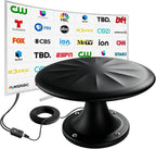 Antena de TV RV para cámper, antena de RV montada en el techo al aire libre, negro XL
