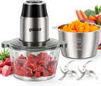 Procesadores de Alimentos Ganiza con 2 tazones, Picadora de Carne y Vegetales de 450W